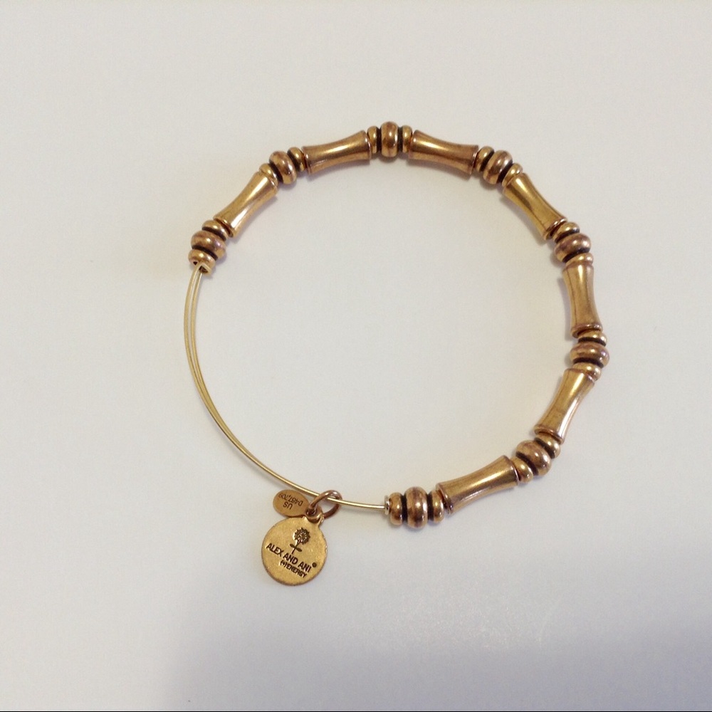 SOLD Alex and Ani Bamboo Wrap Bracelet Gold Beaded